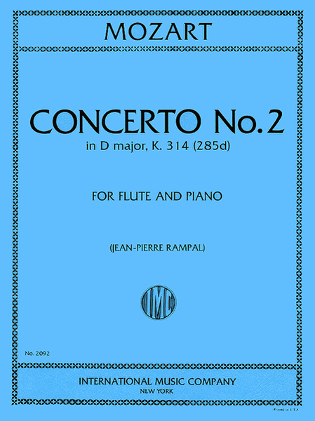 Concerto No. 2 In D Major, K. 314