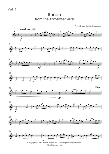 Rondo from The Abdelazer Suite - string quartet image number null