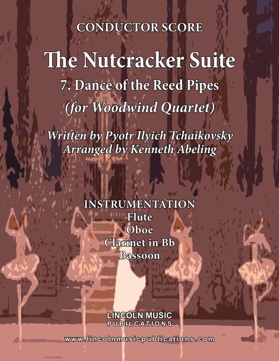 The Nutcracker Suite - 7. Dance of the Reed Flutes (for Woodwind Quartet) Woodwind Quartet scores gallery preview page 1