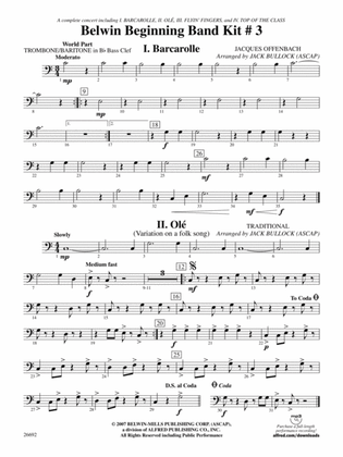 Belwin Beginning Band Kit #3: (wp) 1st B-flat Trombone B.C.