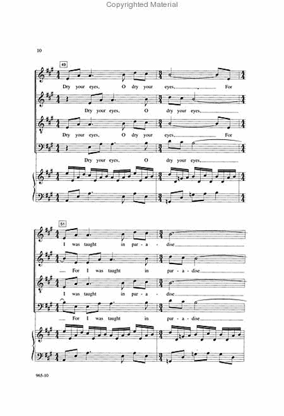Weep No More - SATB Octavo image number null