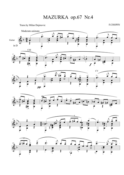 Mazurka Op.67 No.4