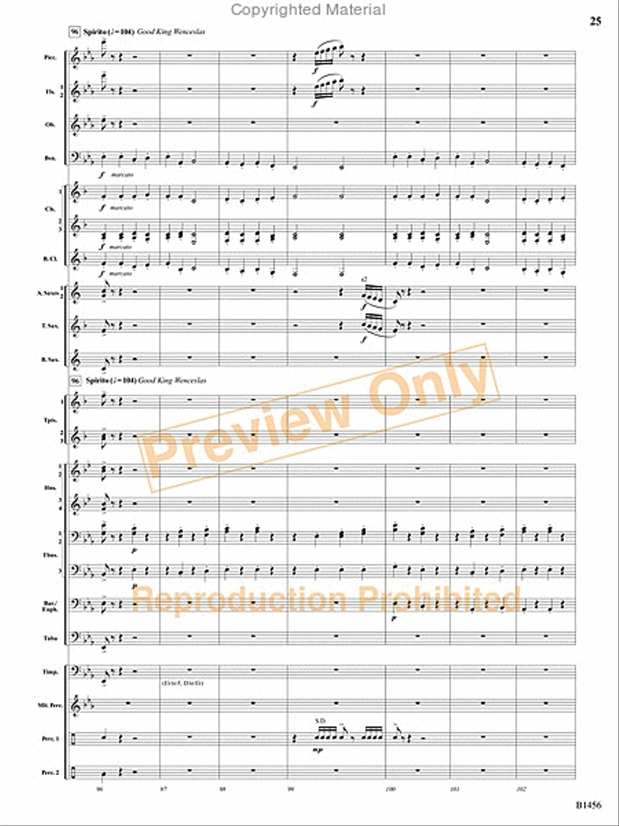 Overture to a Winter Celebration Concert Band scores gallery preview page 60