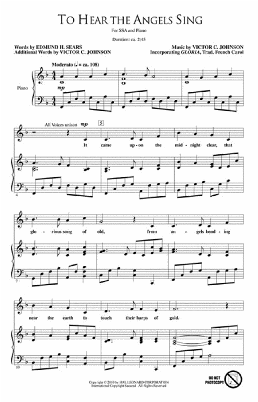 To Hear the Angels Sing To Hear the Angels Sing SSA scores gallery preview page 2