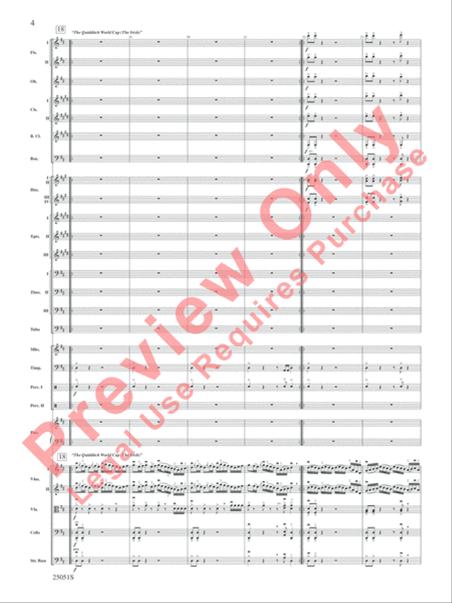 Concert Suite from Harry Potter and the Goblet of Fire Concert Band scores gallery preview page 5