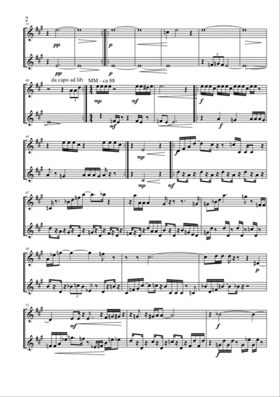 Saxofolia for sax alto e baritono 4 pagine Woodwind Duet scores gallery preview page 4