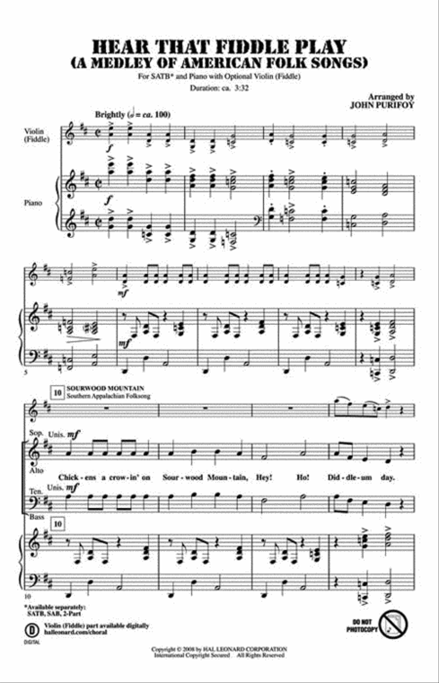 Hear That Fiddle Play 4-Part scores gallery preview page 2