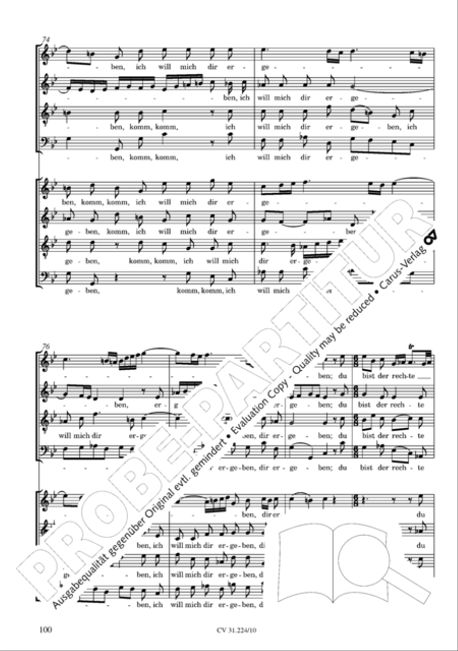 The complete motets (without Bc) Choir scores gallery preview page 107