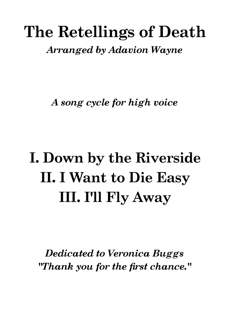 The Retellings of Death High Voice scores gallery preview page 1