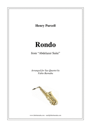 Book cover for Rondo from Purcell's "Abdelazer Suite" - for Sax Quartet