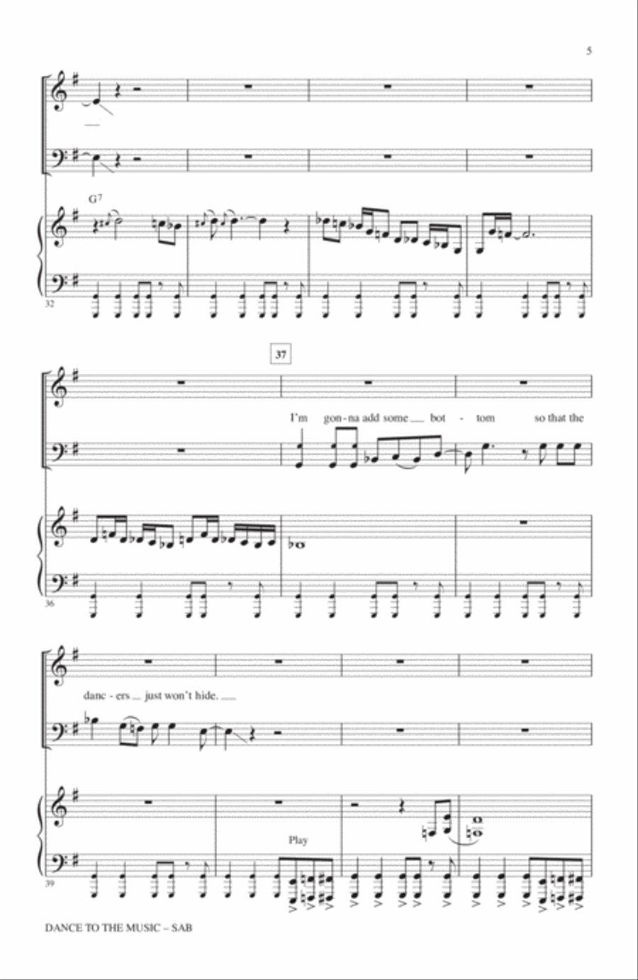Dance To The Music 3-Part scores gallery preview page 4
