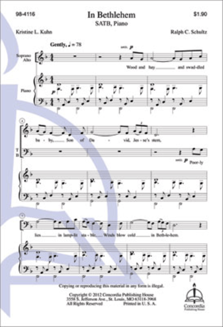 In Bethlehem In Bethlehem 4-Part scores gallery preview page 1