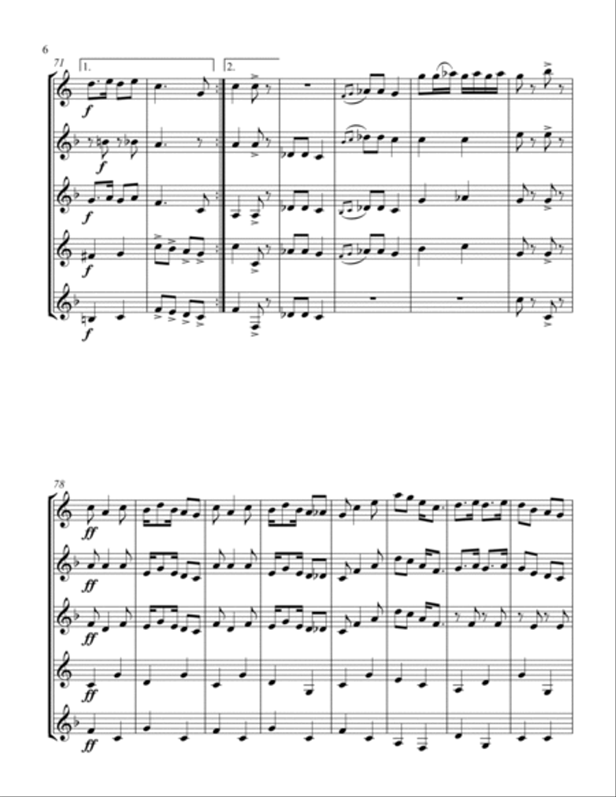 Blackville Society Woodwind Quintet scores gallery preview page 6