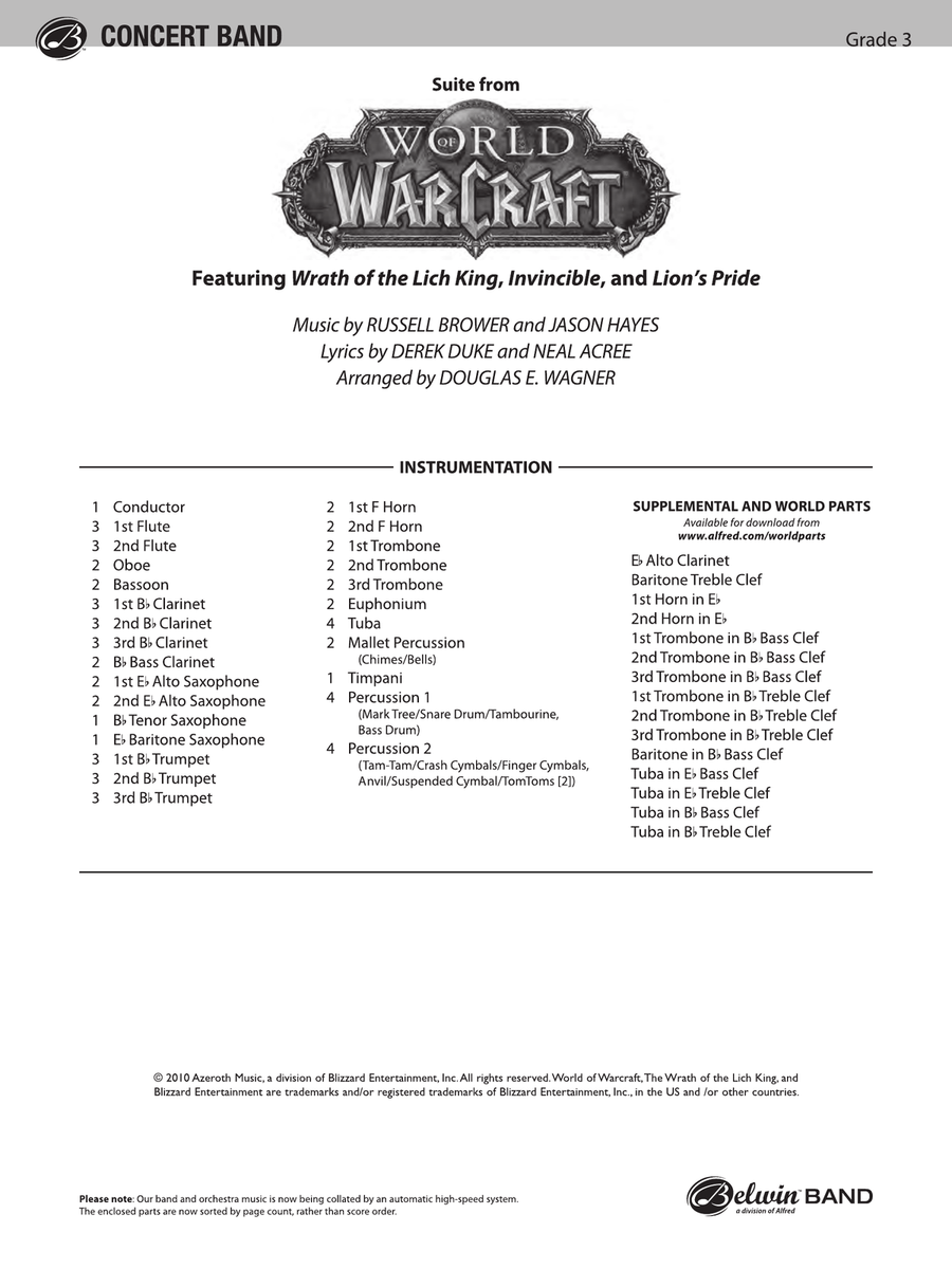 World of Warcraft, Suite from: Score