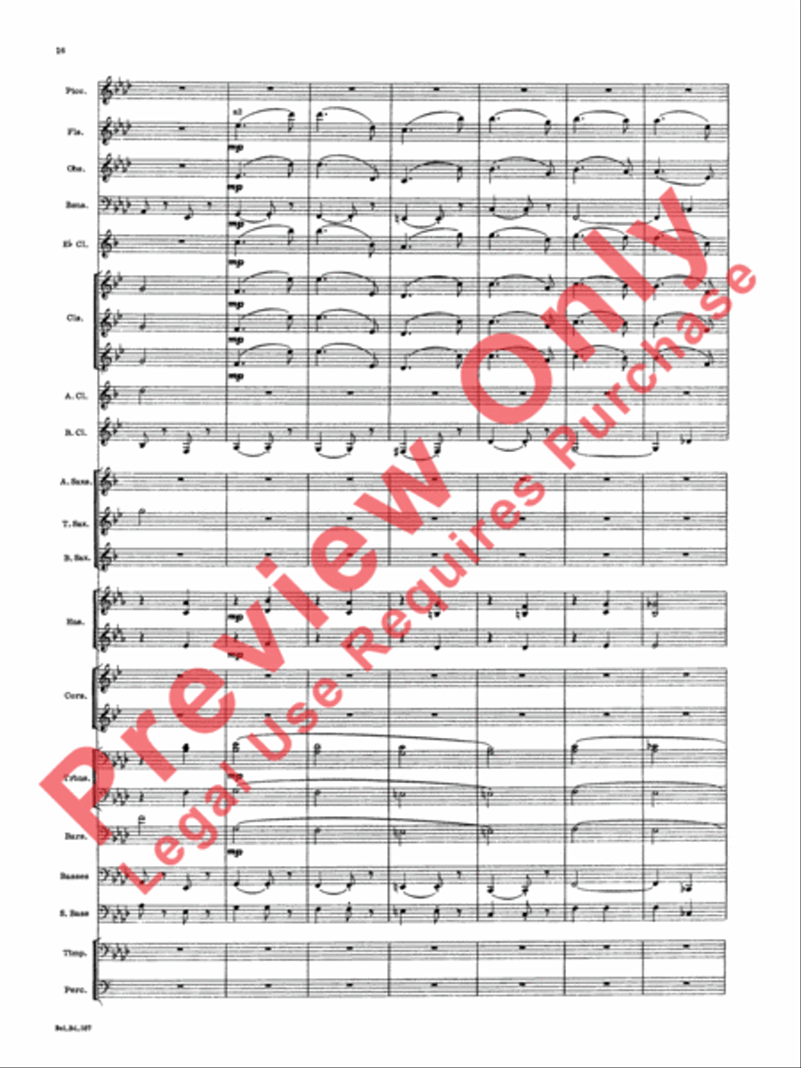 March and Procession of Bacchus Concert Band scores gallery preview page 15