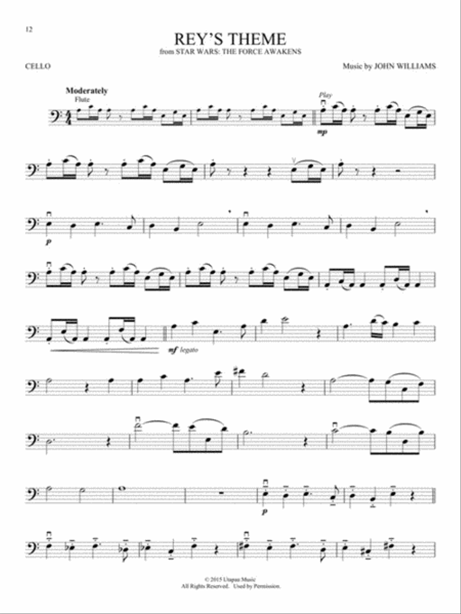 Movie and TV Music for Cello Cello scores gallery preview page 3