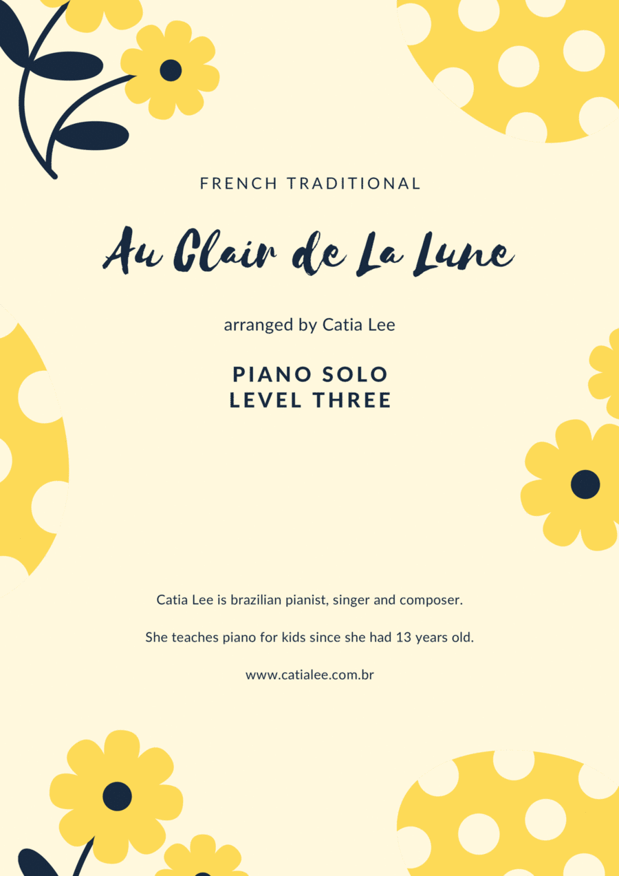 Au Clair De La Lune - Piano Solo - Intermediate Piano Solo scores gallery preview page 1