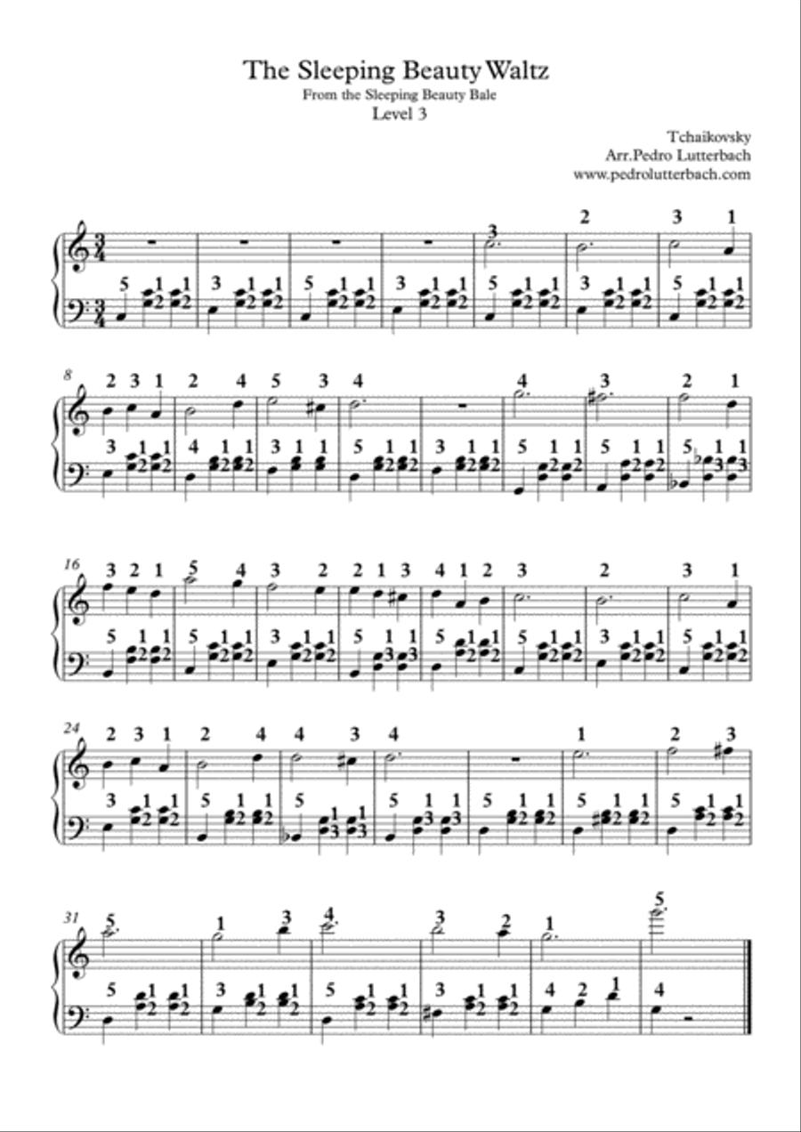 The Sleeping Beauty Waltz Piano Solo scores gallery preview page 1