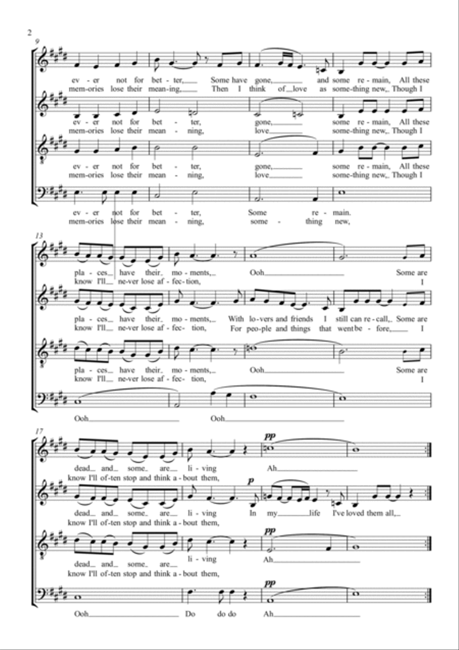 In My Life (arr. Craig McLeish) 4-Part scores gallery preview page 2