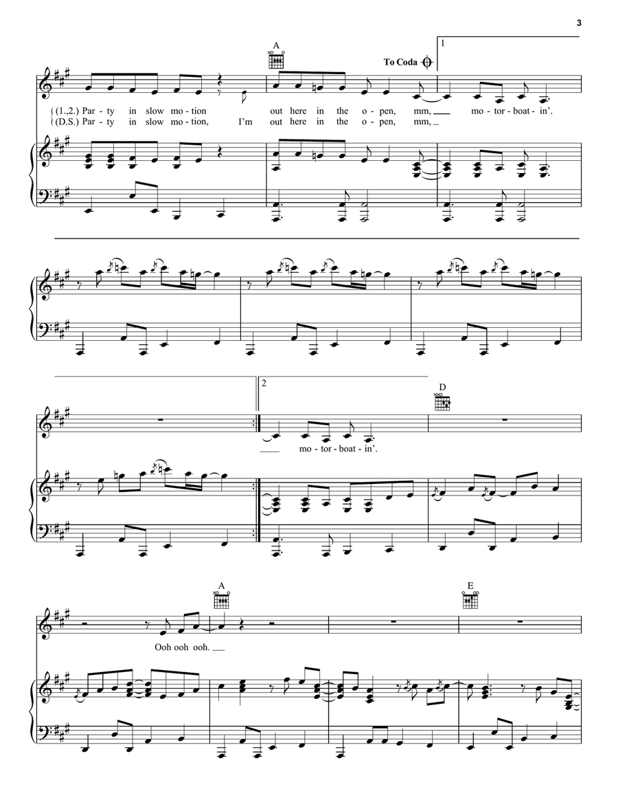 Pontoon Piano, Vocal, Guitar scores gallery preview page 3
