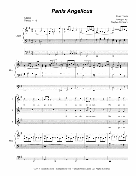 Panis Angelicus (for SATB and Organ) image number null