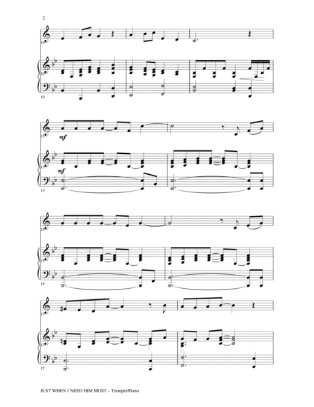 Gary Lanier: 3 BEAUTIFUL HYMNS, Set III (Duets for Bb Trumpet & Piano) image number null