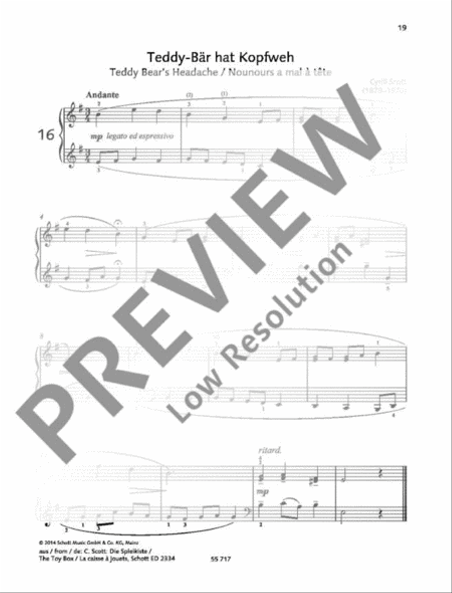 Teddy-Bear's Headache Piano Solo scores gallery preview page 2
