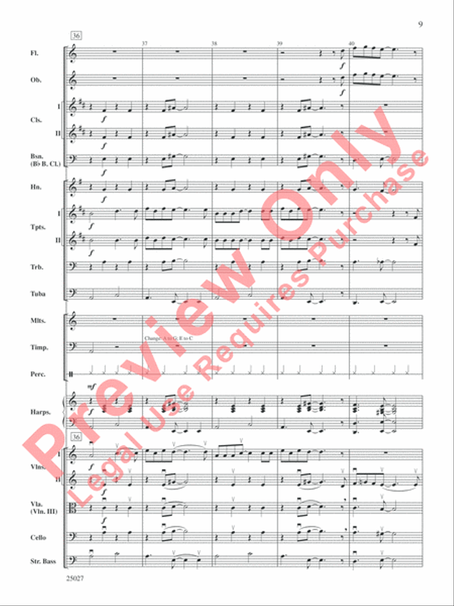 Selections form Tim Burton's Corpse Bride Full Orchestra scores gallery preview page 10