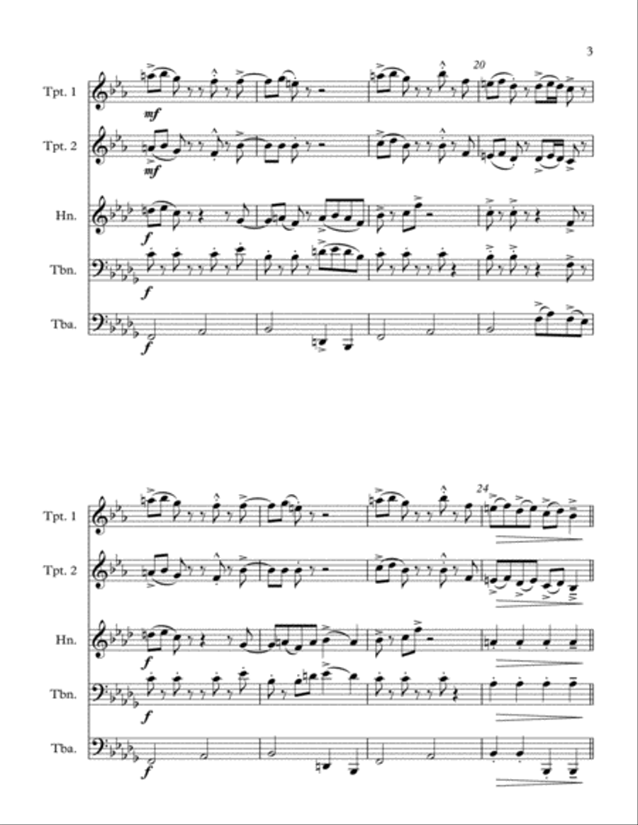 Retro Brass Retro Brass Brass Ensemble scores gallery preview page 3
