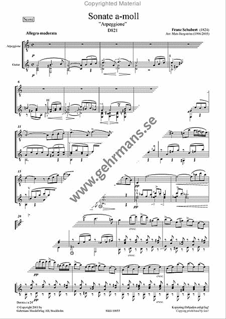 Sonate - A minor Cello scores gallery preview page 2