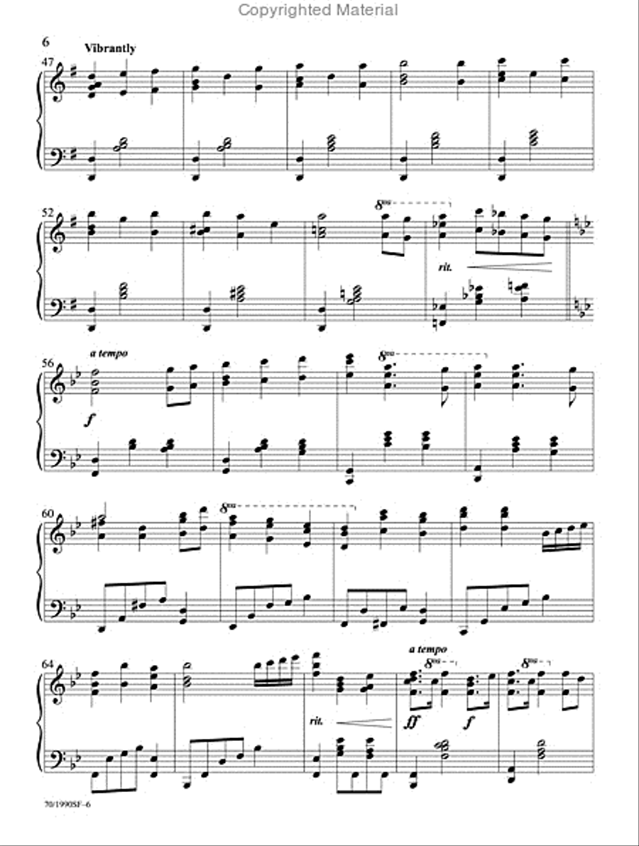 Filled with Thankfulness Piano Solo scores gallery preview page 6