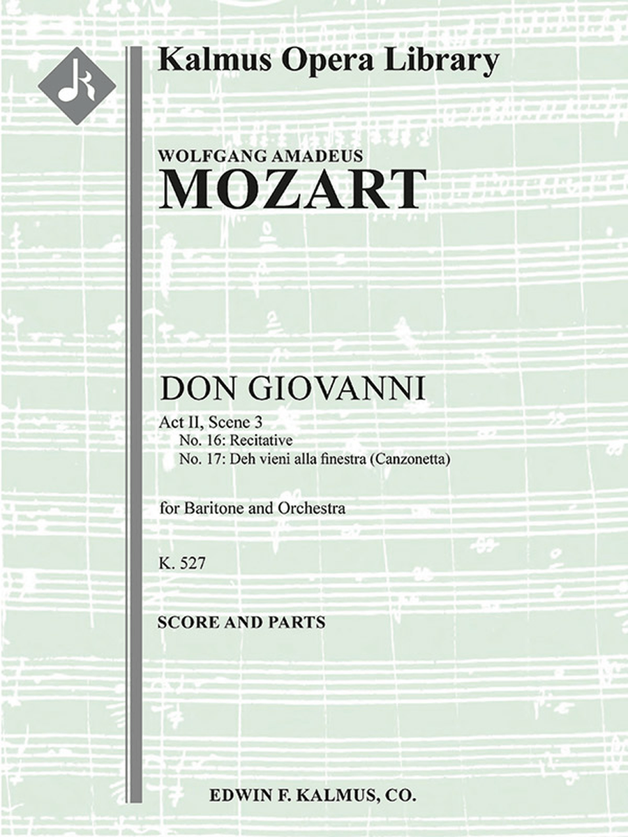 Don Giovanni, K. 527; Act II, Nos. 16 & 17: Canzonetta (Serenade): Deh vieni alla finestra (baritone) Baritone Horn scores gallery preview page 1