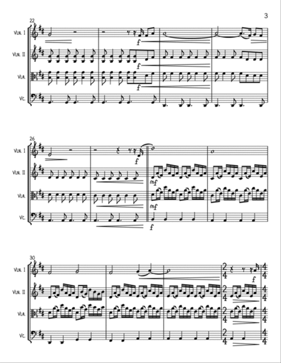 I Will Wait String Trio scores gallery preview page 3