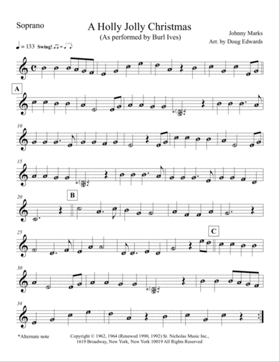 A Holly Jolly Christmas Large Ensemble scores gallery preview page 4