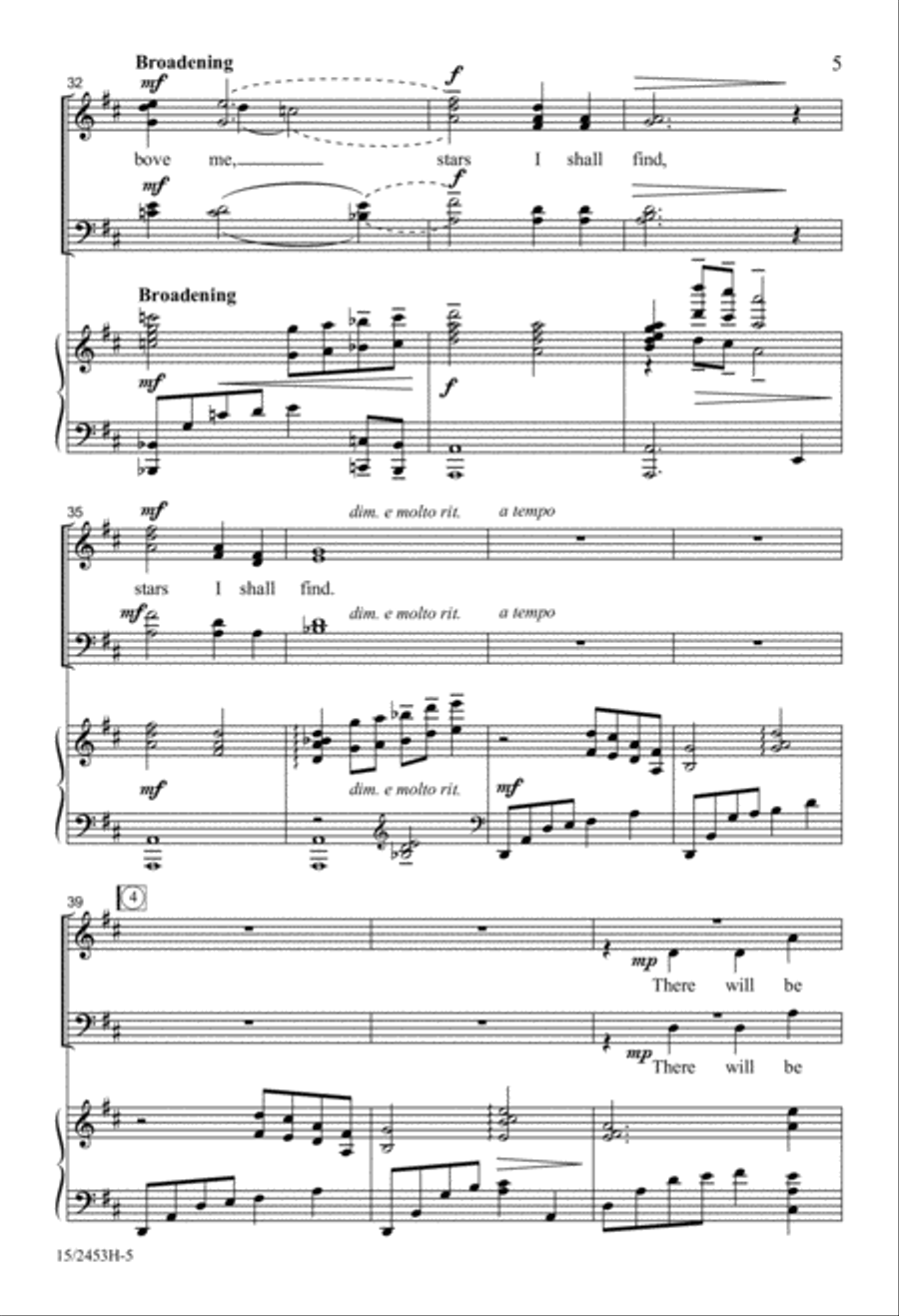 Stars I Shall Find 4-Part scores gallery preview page 6