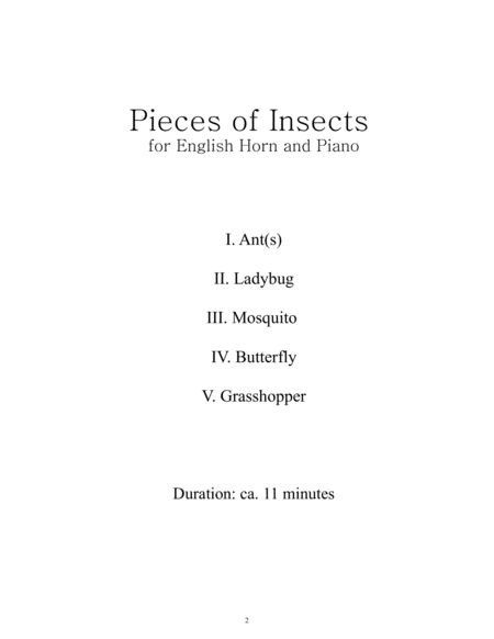 Pieces of Insects - for English Horn and Piano image number null