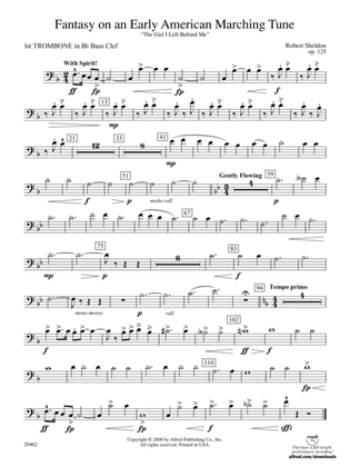 Fantasy on an Early American Marching Tune: (wp) 1st B-flat Trombone B.C.