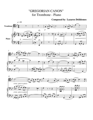 "GREGORIAN CANON" in gm for Trombone & Piano