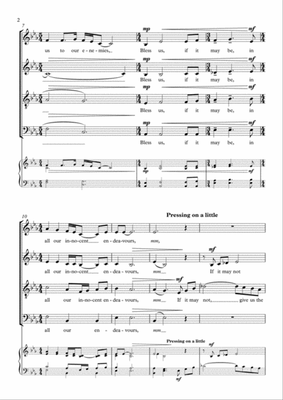 Stevenson Prayer and Epitaph (Give us grace) 4-Part scores gallery preview page 2