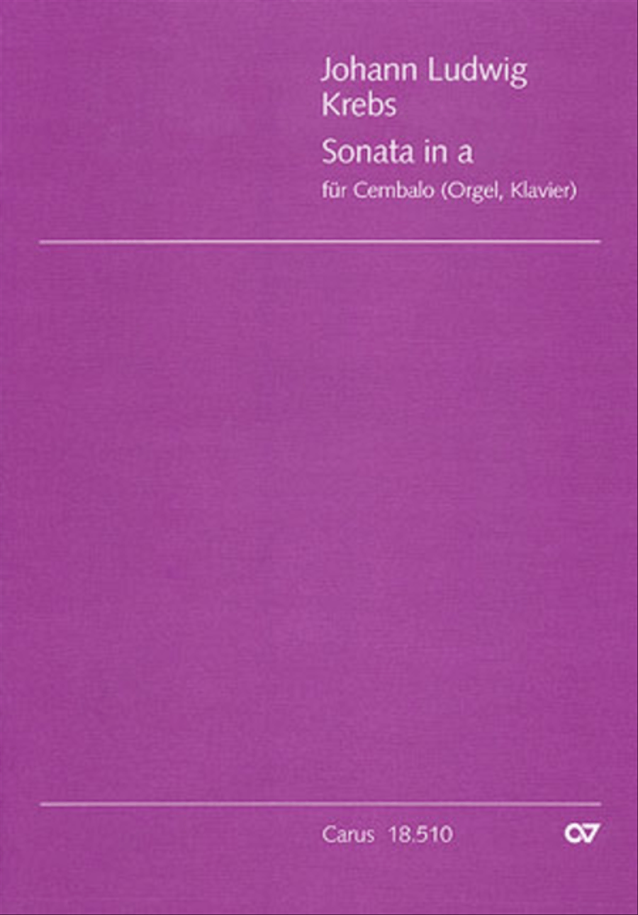 Sonata in a Harpsichord scores gallery preview page 1