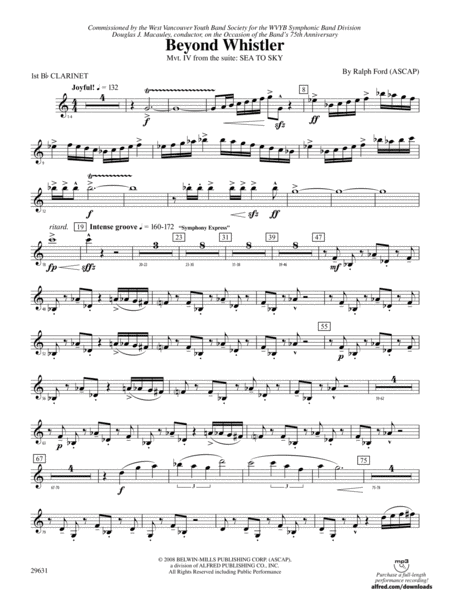 Beyond Whistler: 1st B-flat Clarinet