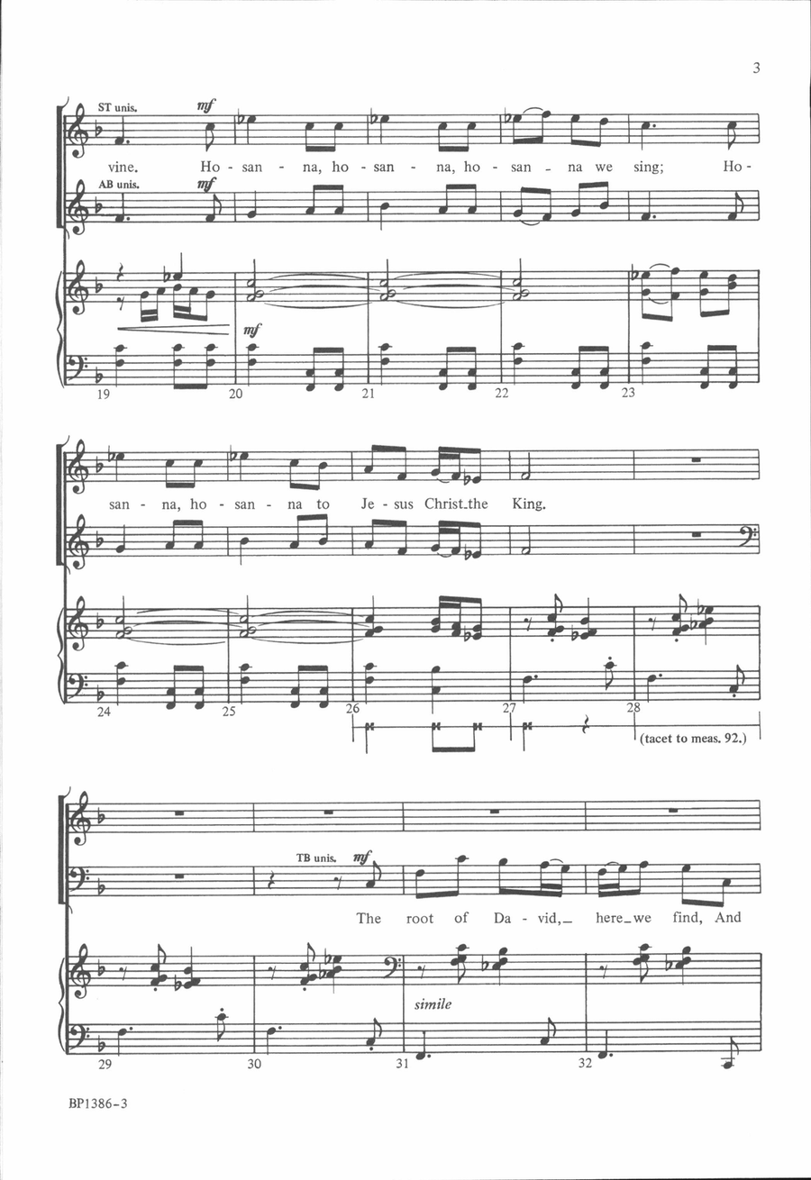 Hosanna! 4-Part scores gallery preview page 3