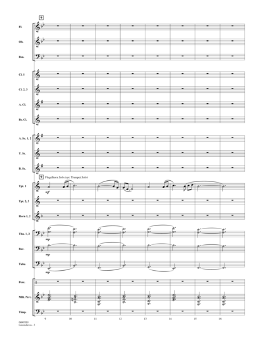 Greensleeves - Full Score Concert Band scores gallery preview page 3