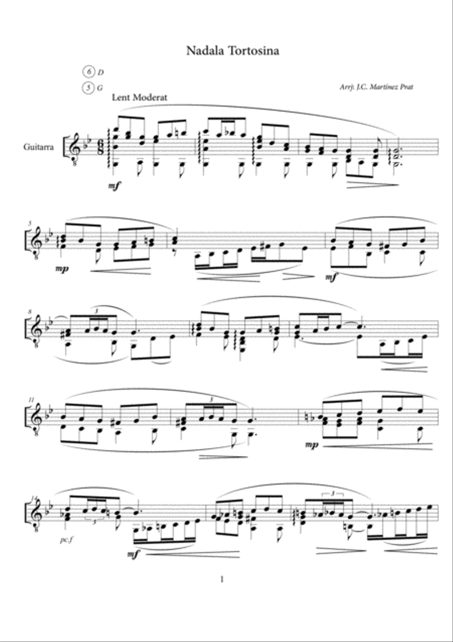 Suite Popular Catalana Classical Guitar scores gallery preview page 5