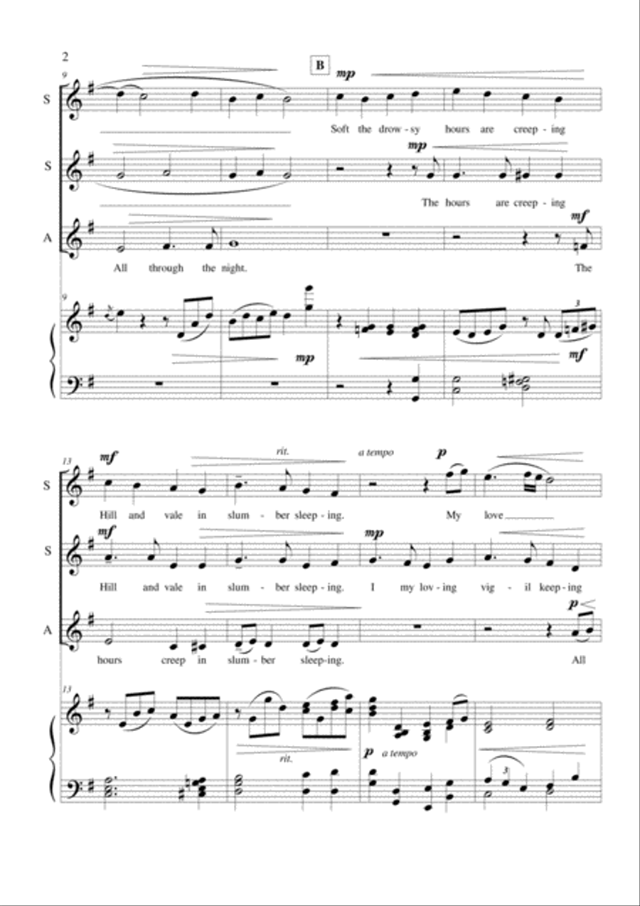 All through the Night All through the Night SSA scores gallery preview page 2