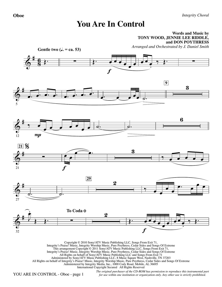 You Are In Control - Oboe