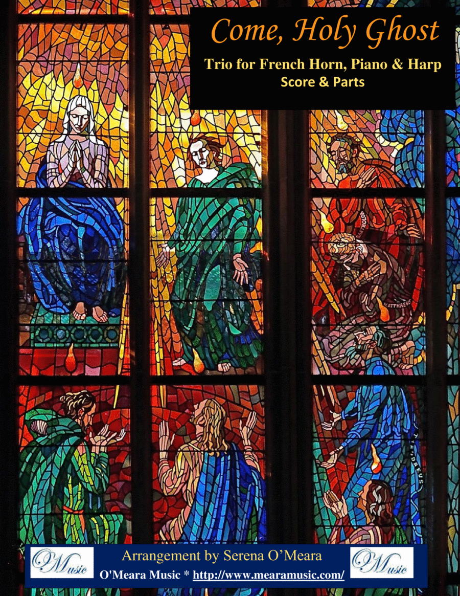 Come, Holy Ghost, Trio for French Horn, Harp, Piano Horn scores gallery preview page 1
