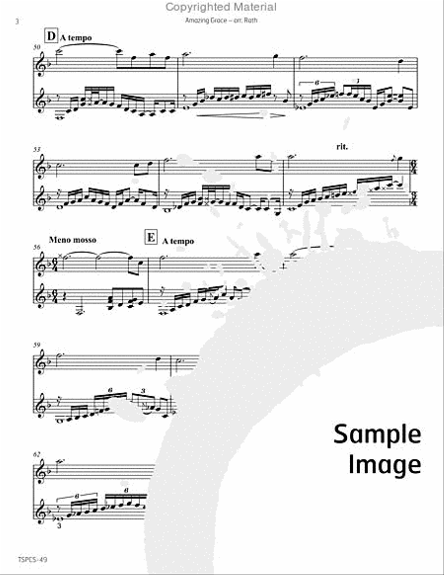 Amazing Grace (solo) Vibraphone scores gallery preview page 7
