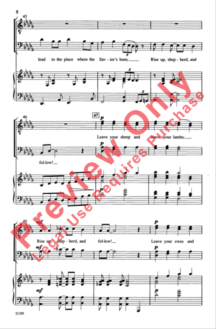 Rise Up, Shepherd, and Follow! Men's Choir scores gallery preview page 7