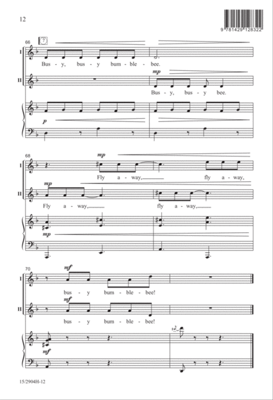 Busy, Busy Bumblebee Busy, Busy Bumblebee 2-Part scores gallery preview page 13